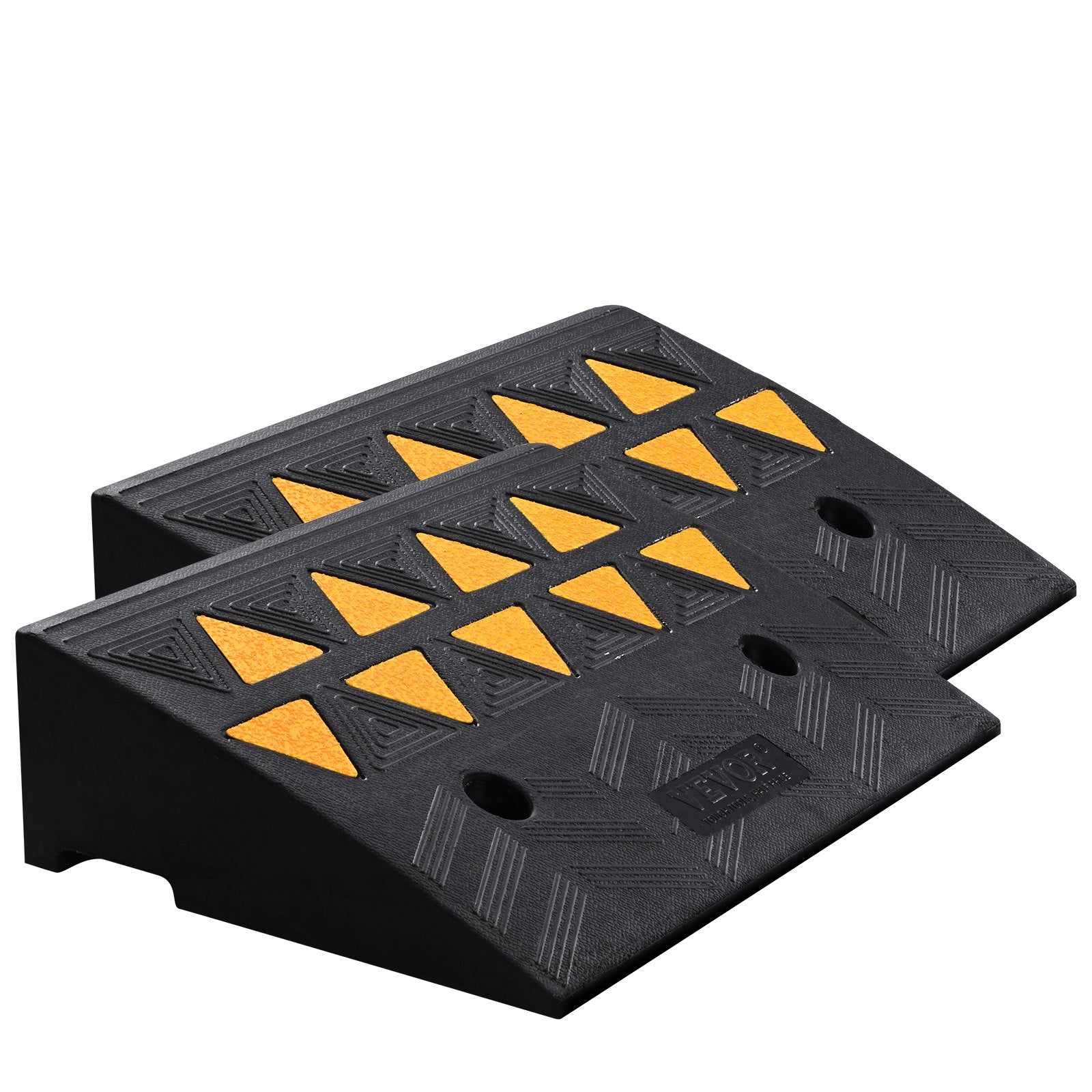 Rubber Curb Ramp 2 Pack, 12.7 cm Rise Height Heavy-Duty 15 tons Load Capacity Threshold Ramps, Driveway Ramps V952-SJDLYPDGB2190CQUPV0