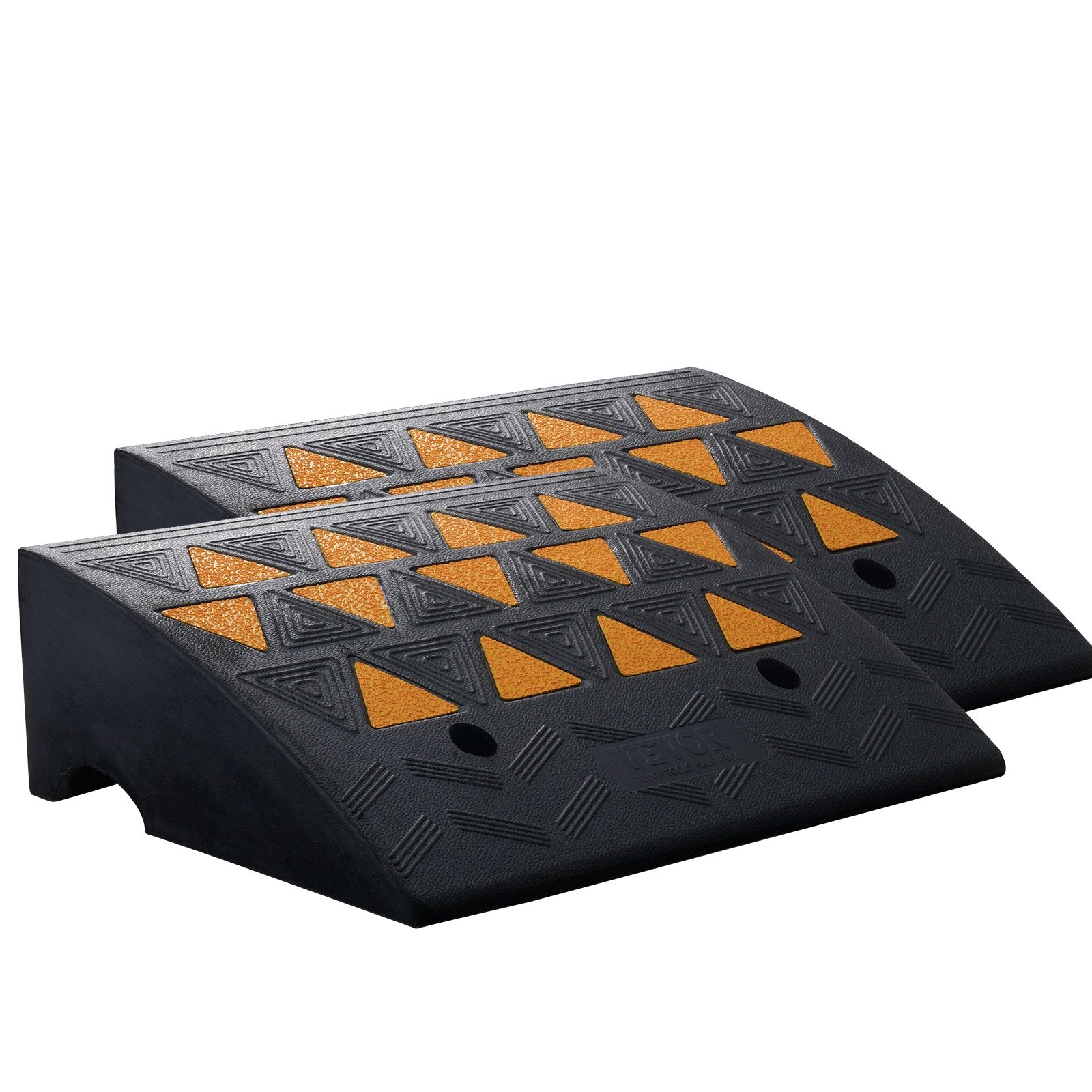 Rubber Curb Ramp 2 Pack, 15.2 cm Rise Height Heavy-Duty 15 tons Load Capacity Threshold Ramps, Driveway Ramps V952-SJDLYPDGB2197XHMWV0