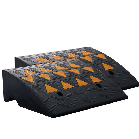 Rubber Curb Ramp 2 Pack, 15.2 cm Rise Height Heavy-Duty 15 tons Load Capacity Threshold Ramps, Driveway Ramps V952-SJDLYPDGB2197XHMWV0