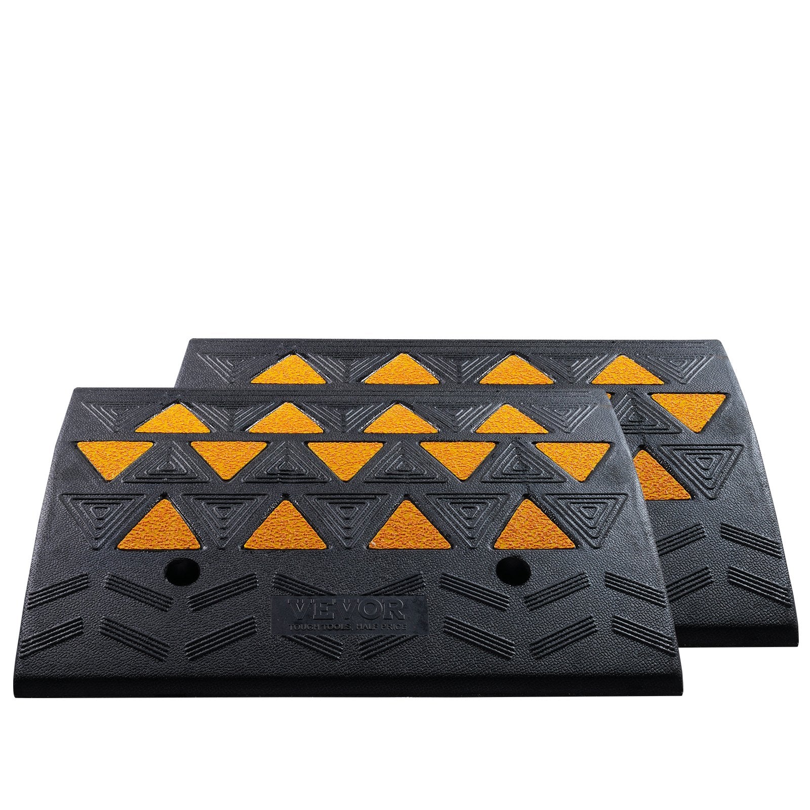 Rubber Curb Ramp 2 Pack, 15.2 cm Rise Height Heavy-Duty 15 tons Load Capacity Threshold Ramps, Driveway Ramps V952-SJDLYPDGB2197XHMWV0