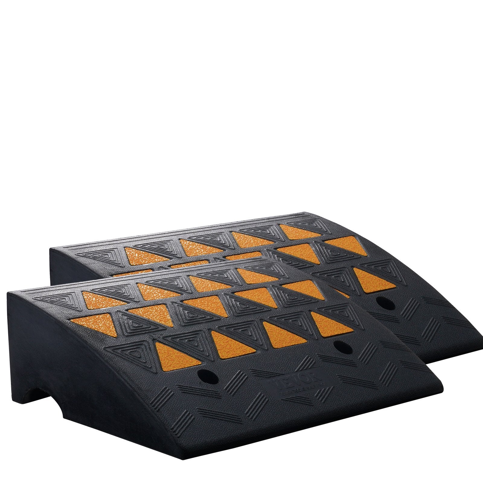 Rubber Curb Ramp 2 Pack, 15.2 cm Rise Height Heavy-Duty 15 tons Load Capacity Threshold Ramps, Driveway Ramps V952-SJDLYPDGB2197XHMWV0