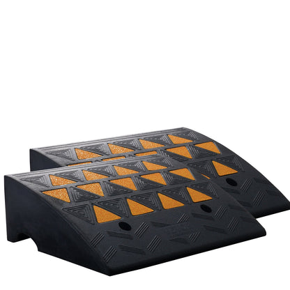 Rubber Curb Ramp 2 Pack, 15.2 cm Rise Height Heavy-Duty 15 tons Load Capacity Threshold Ramps, Driveway Ramps V952-SJDLYPDGB2197XHMWV0