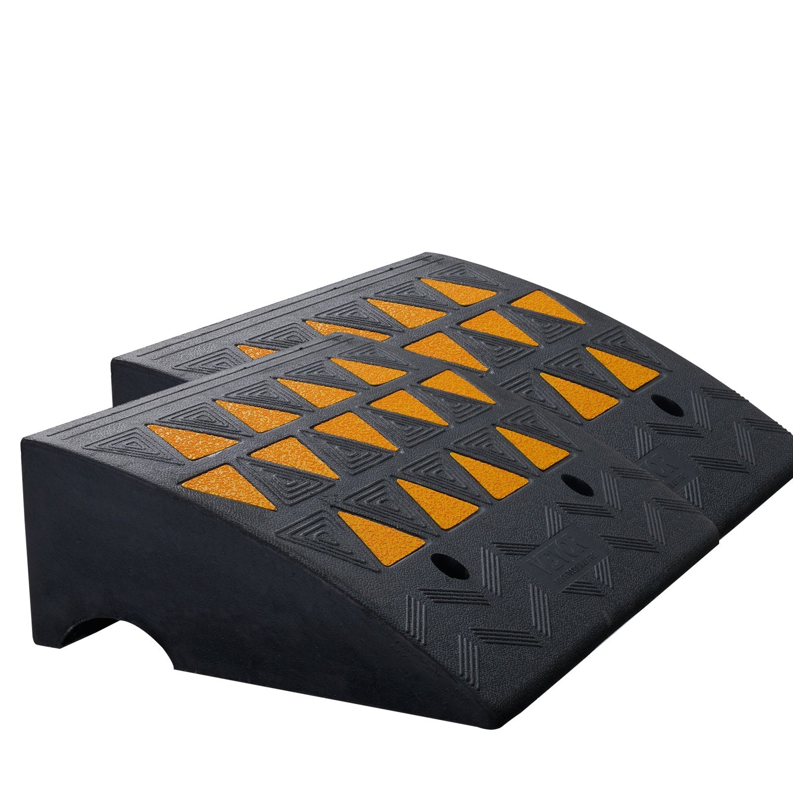 Rubber Curb Ramp 2 Pack, 15.2 cm Rise Height Heavy-Duty 15 tons Load Capacity Threshold Ramps, Driveway Ramps V952-SJDLYPDGB2197XHMWV0