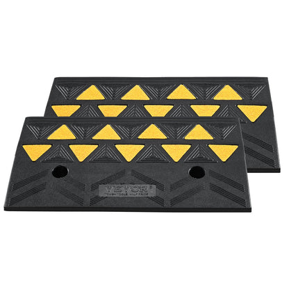 Rubber Curb Ramp 2 Pack, 11 cm Rise Height Heavy-Duty 15 tons Load Capacity Threshold Ramps, Driveway Ramps V952-SJDLYPDGB2197XYY7V0