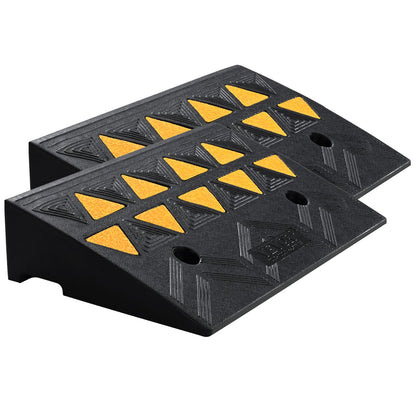 Rubber Curb Ramp 2 Pack, 11 cm Rise Height Heavy-Duty 15 tons Load Capacity Threshold Ramps, Driveway Ramps V952-SJDLYPDGB2197XYY7V0