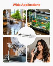 UV Water Purifier, 12W 1GPM, 220V Versatile Ultraviolet Water Purifier Filter with Stainless Steel Housing, V952-SJHXTUV12W4GEMV6YV3