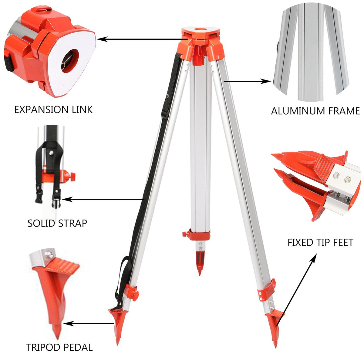 Super Combination 1.65m Aluminum Tripod + 5m Staff For Rotary Laser Leveltop V952-SJJ+BCZH000000001V0