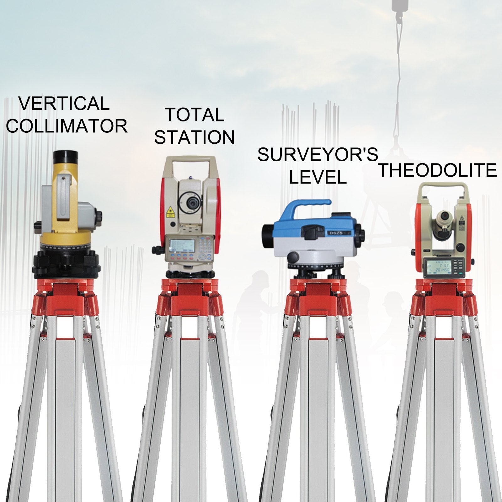 Super Combination 1.65m Aluminum Tripod + 5m Staff For Rotary Laser Leveltop V952-SJJ+BCZH000000001V0