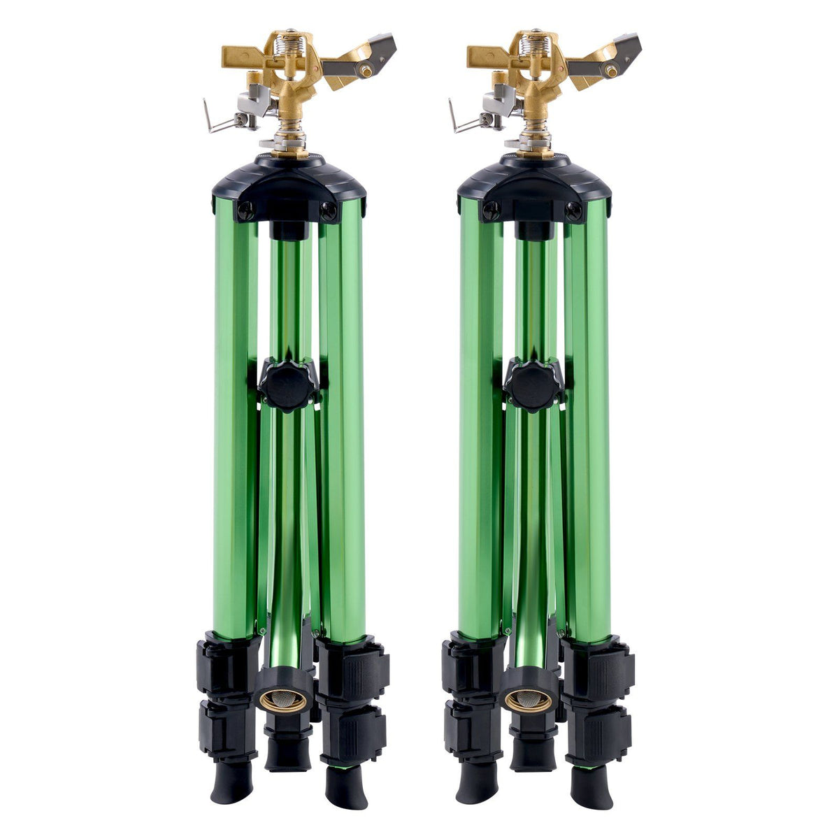 Impact Sprinkler on Tripod Base, 2 Packs, Heavy Duty Tripod Sprinklers with Brass Head & G3/4" Connector, 360 V952-SJJSSQLSZX2J3VCN2002V0