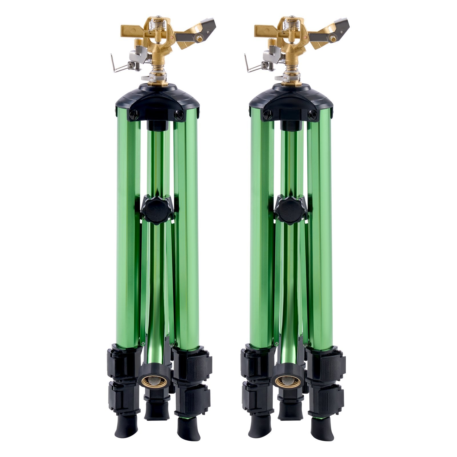 Impact Sprinkler on Tripod Base, 2 Packs, Heavy Duty Tripod Sprinklers with Brass Head & G3/4" Connector, 360 V952-SJJSSQLSZX2J3VCN2V0
