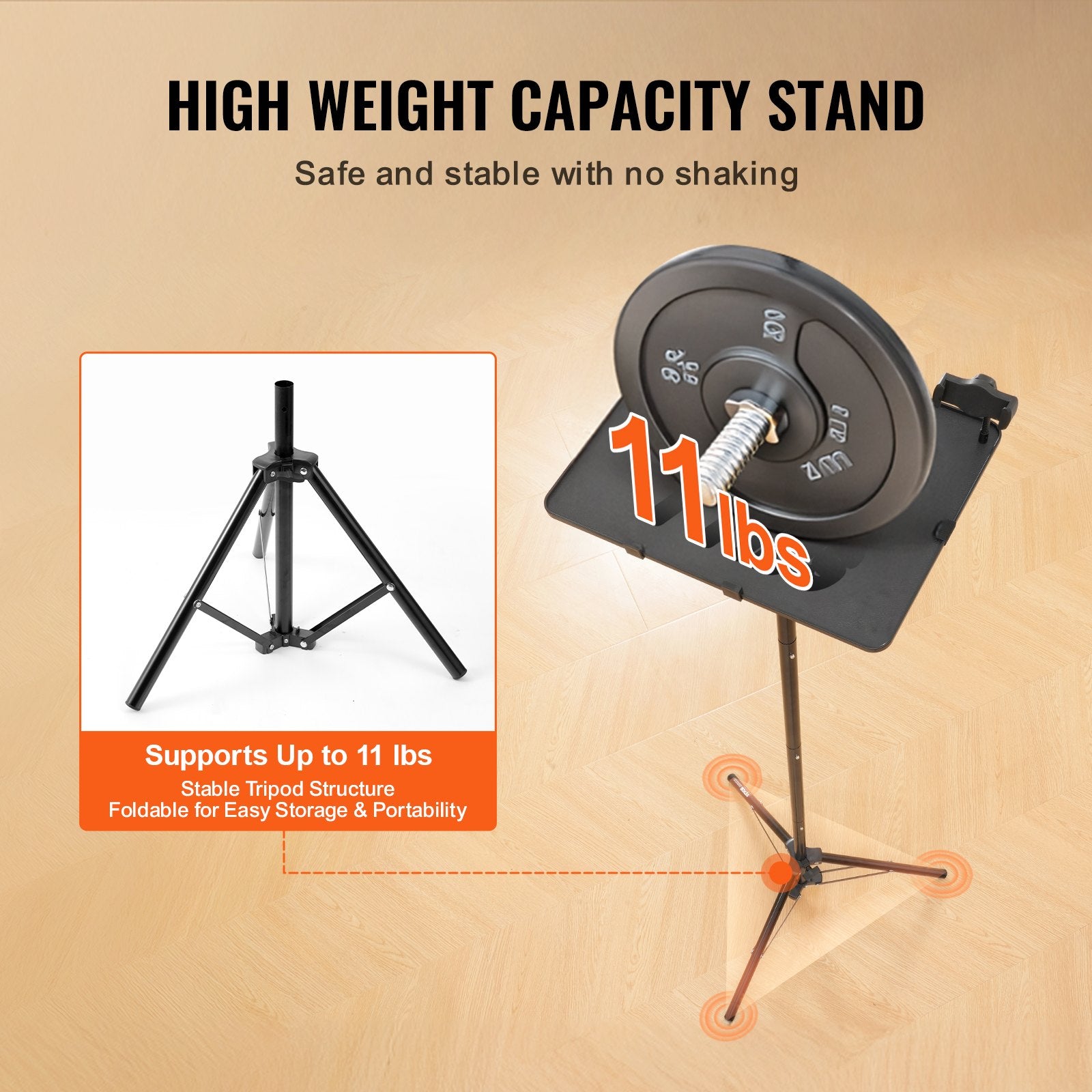 Projector Stand Laptop Stand Tripod Adjustable Height from 26.97 to 63 in V952-SJJSTYYZJDTPORD0VV0