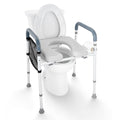 Raised Toilet Seat, 7-Position Height Adjustment 655-805 Mm, 158.7 kg Weight Capacity, with Comfort Padded V952-SJLDSJGMTZDLV1SLQV0