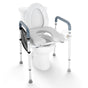 Raised Toilet Seat, 7-Position Height Adjustment 655-805 Mm, 158.7 kg Weight Capacity, with Comfort Padded V952-SJLDSJGMTZDLV1SLQV0