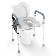 Raised Toilet Seat, 7-Position Height Adjustment 655-805 Mm, 158.7 kg Weight Capacity, with Comfort Padded V952-SJLDSJGMTZDLV1SLQV0