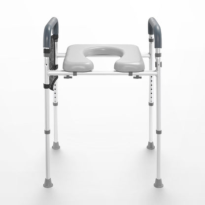 Raised Toilet Seat, 7-Position Height Adjustment 655-805 Mm, 158.7 kg Weight Capacity, with Comfort Padded V952-SJLDSJGMTZDLV1SLQV0