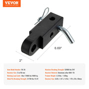 50mm Trailer Shackle Hitch Receiver Heavy Duty Tow Recovery for Truck Jeep V952-SJLHJ2IN5100YM00JV0