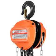 Hand Chain Hoist, 3 Ton Capacity, Manual Chain Block with Upgrade G80 Galvanized Chain, 3 m Lifting Height, V952-SJSLHL3T10FTV6ULT001V0