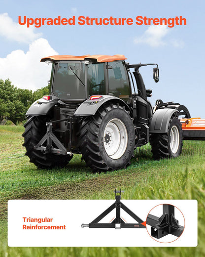 3 Point Hitch Receiver with 2 in Receiver, 3pt Quick Hitch Attachment, 3,000 lbs Capacity, Heavy Duty Tractor V952-SJXJSQDKDHBP6MZEX001V0