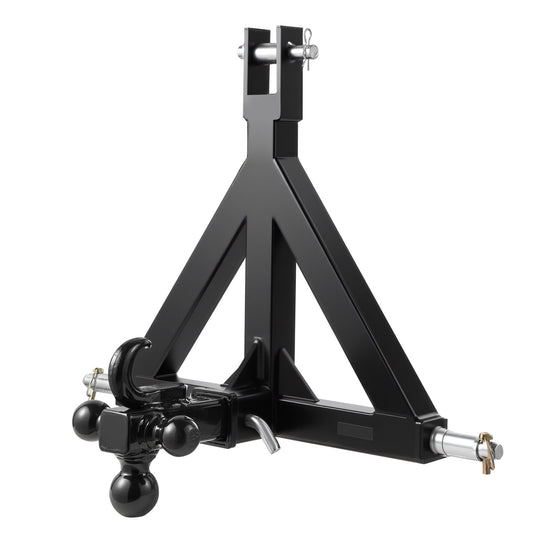 3 Point Trailer Hitch 2 in Receiver, 3pt Quick Hitch Attachment with 3 Trailer Balls, Tractor Tow Drawbar V952-SJXJSQDKSXTQ3L0DH001V0