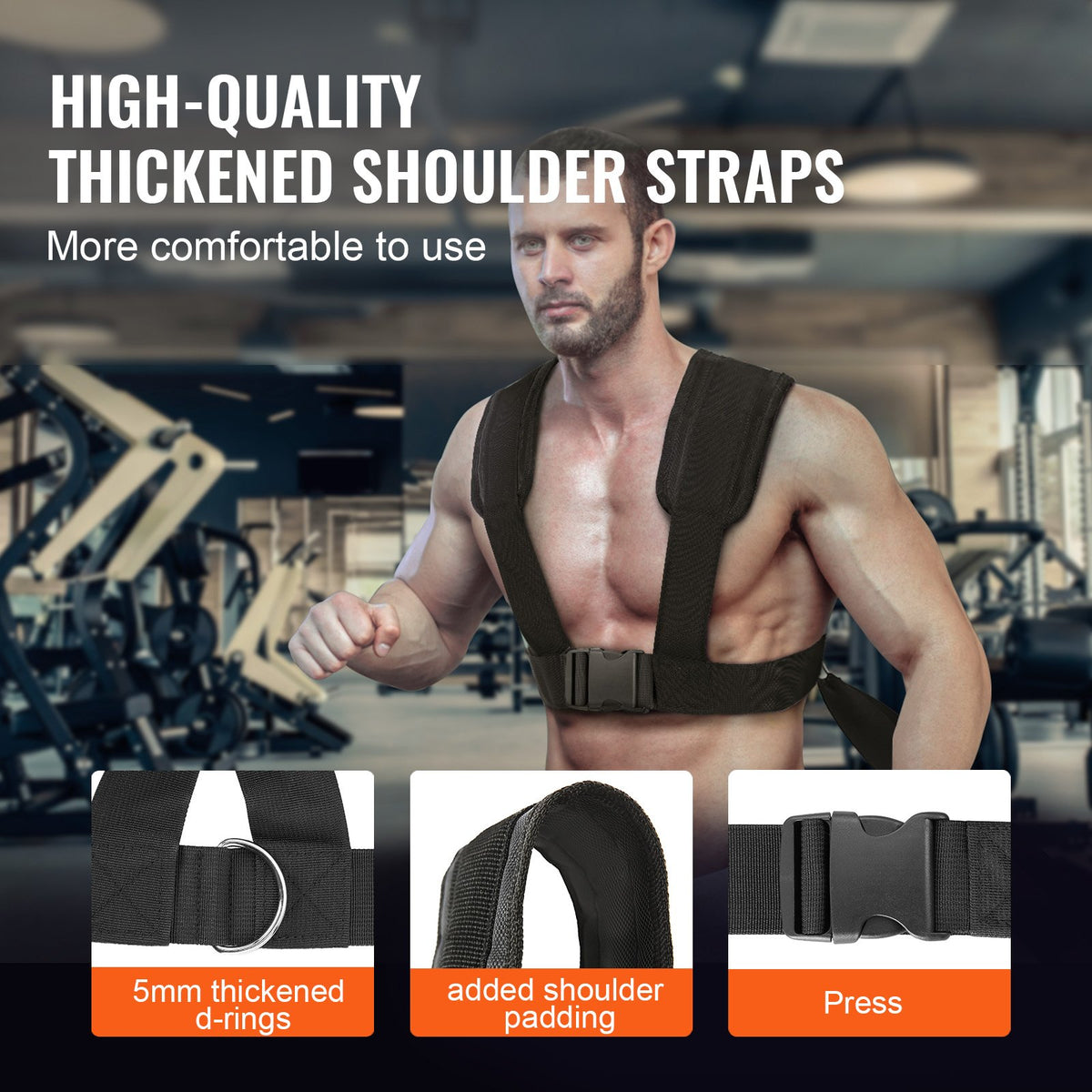 Weight Training Sled, Pull Push Power Sled with Handle, Fitness Strength Resistance Training, Steel Workout V952-SJXQTXSXTL123OVWYV0