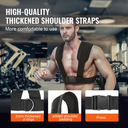 Weight Training Sled, Pull Push Power Sled with Handle, Fitness Strength Resistance Training, Steel Workout V952-SJXQTXSXTL123OVWYV0