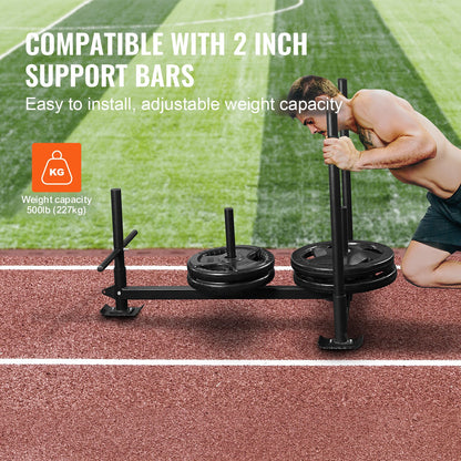 Weight Training Sled, Pull Push Power Sled with Handle, Fitness Strength Resistance Training, Steel Workout V952-SJXQTXSXTL123OVWYV0