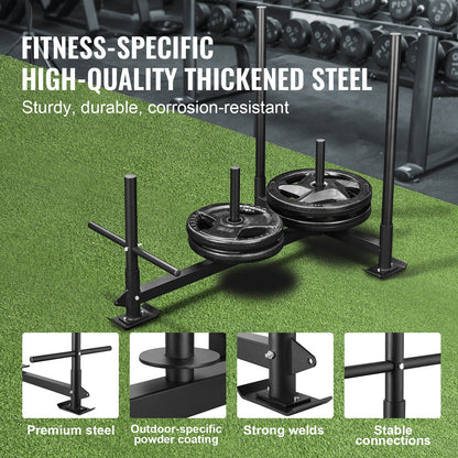 Weight Training Sled, Pull Push Power Sled with Handle, Fitness Strength Resistance Training, Steel Workout V952-SJXQTXSXTL123OVWYV0