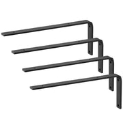 Shelf Bracket, Heavy Duty Floating Shelf Brackets 25.6 x 15.5 cm, 4 Pcs Brackets for Shelves, 5mm Thick Matte V952-SJZJGBZJYGHW5ZTBVV0