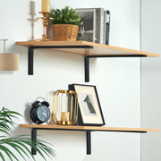 Shelf Bracket, Heavy Duty Floating Shelf Brackets 25.6 x 15.5 cm, 4 Pcs Brackets for Shelves, 5mm Thick Matte V952-SJZJGBZJYGHW5ZTBVV0