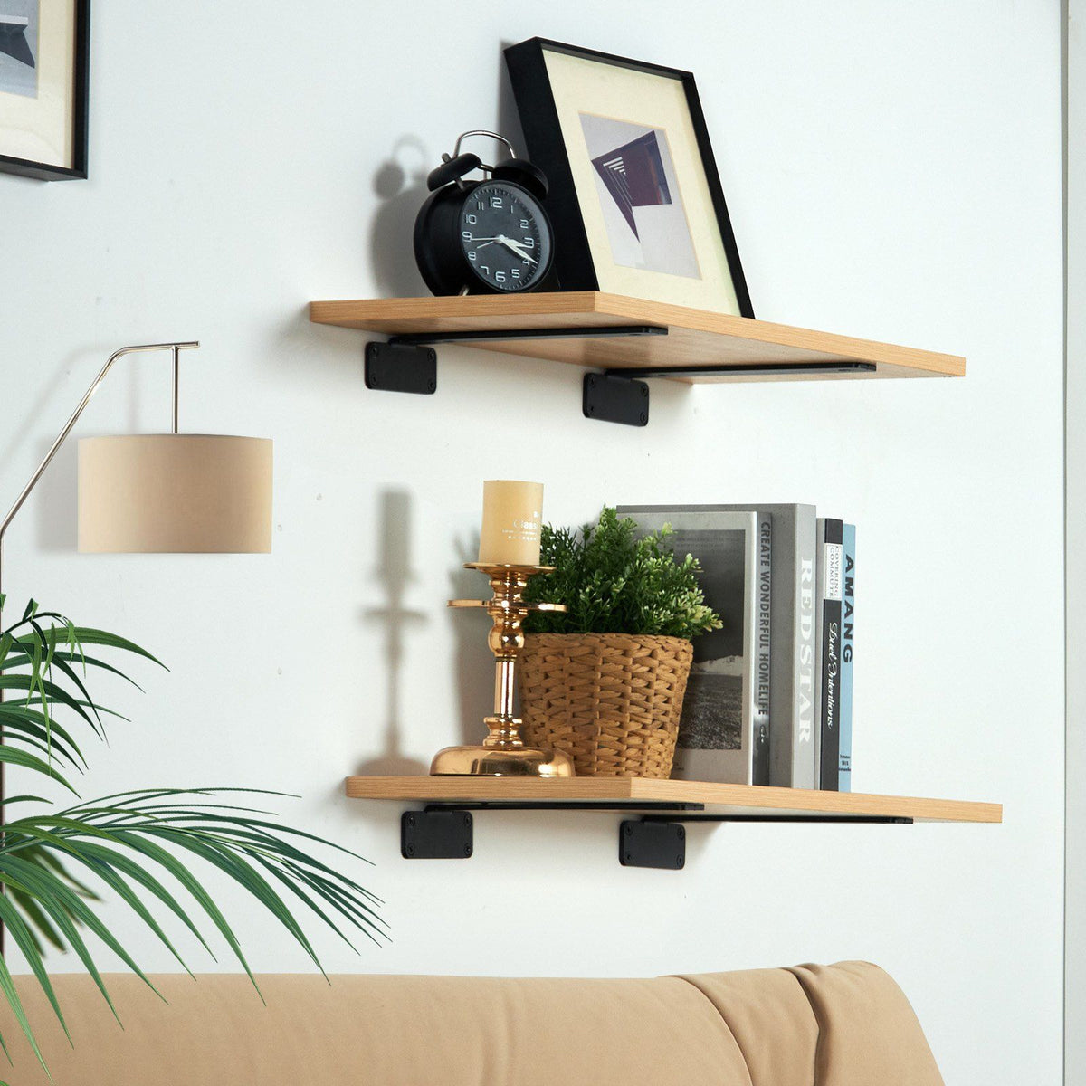 Shelf Bracket, 26.1cmL x 10cmW x 4.5cmH, 6 Pcs Heavy Duty Floating Shelf Brackets, Brackets for Shelves, 5mm V952-SJZJGBZJYGHW8B1EKV0