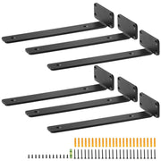 Shelf Bracket, 26.1cmL x 10cmW x 4.5cmH, 6 Pcs Heavy Duty Floating Shelf Brackets, Brackets for Shelves, 5mm V952-SJZJGBZJYGHW8B1EKV0