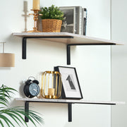 Shelf Bracket, 41 x 15.5 cm 4 Pcs, Heavy Duty Floating Shelf Brackets, Brackets for Shelves, 10mm Thick Matte V952-SJZJGBZJYGHWJF4D6V0