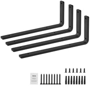 Shelf Bracket, 41 x 15.5 cm 4 Pcs, Heavy Duty Floating Shelf Brackets, Brackets for Shelves, 10mm Thick Matte V952-SJZJGBZJYGHWJF4D6V0