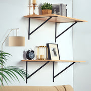Shelf Bracket, 46 x 30.5 cm 12 Pcs, Heavy Duty Floating Shelf Brackets, Brackets for Shelves, 3mm Thick Matte V952-SJZJGBZJYGHWULB3QV0