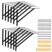Shelf Bracket, 46 x 30.5 cm 12 Pcs, Heavy Duty Floating Shelf Brackets, Brackets for Shelves, 3mm Thick Matte V952-SJZJGBZJYGHWULB3QV0