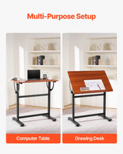 Drafting Table Adjustable 0 degrees-90 degrees Tilt Wooden Drawing Desk with H-Frame V952-SJZMZBDDZBDC3SG4Z001V0