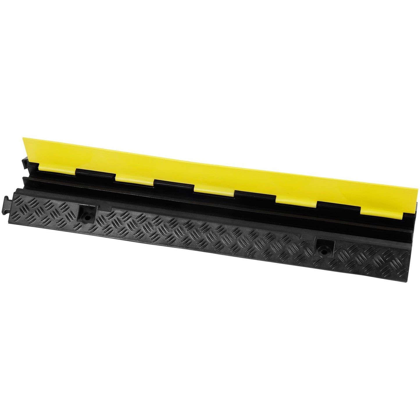 5 PCs Rubber Cable Protector Ramp, 2 Channel, 12000 lbs/axle Capacity Heavy Duty Hose Wire Cover Ramp V952-SKCDL52WH1111U72JV0