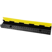 5 PCs Rubber Cable Protector Ramp, 2 Channel, 12000 lbs/axle Capacity Heavy Duty Hose Wire Cover Ramp V952-SKCDL52WH1111U72JV0
