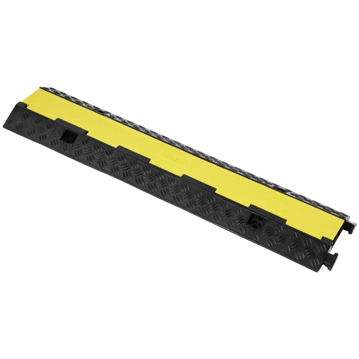 5 PCs Rubber Cable Protector Ramp, 2 Channel, 12000 lbs/axle Capacity Heavy Duty Hose Wire Cover Ramp V952-SKCDL52WH1111U72JV0
