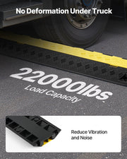 Cable Protector Ramp, 9,979 kg/axle Capacity, 2 Channel Heavy Duty TPU Cord Hose Wire Cover, 31 x 28 mm V952-SKCDLBHPD2CTEZB4B001V0