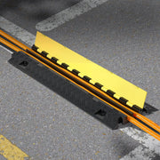 Cable Protector Ramp, 9,979 kg/axle Capacity, 2 Channel Heavy Duty TPU Cord Hose Wire Cover, 31 x 28 mm V952-SKCDLBHPD2CTEZB4B001V0
