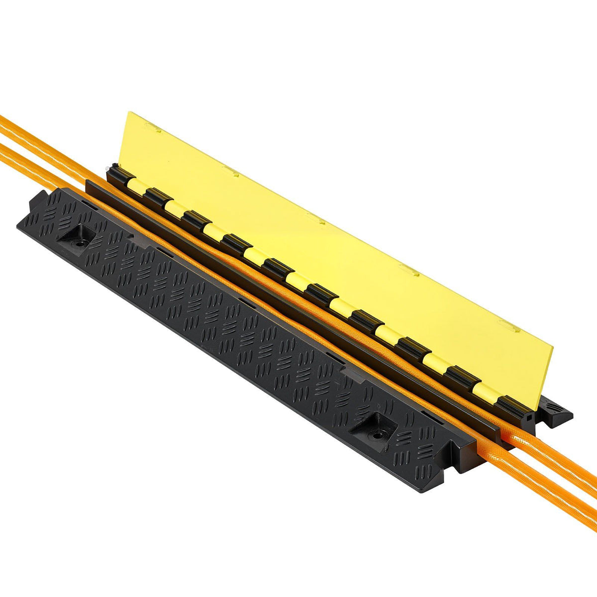 Cable Protector Ramp, 9,979 kg/axle Capacity, 2 Channel Heavy Duty TPU Cord Hose Wire Cover, 31 x 28 mm V952-SKCDLBHPD2CTEZB4B001V0