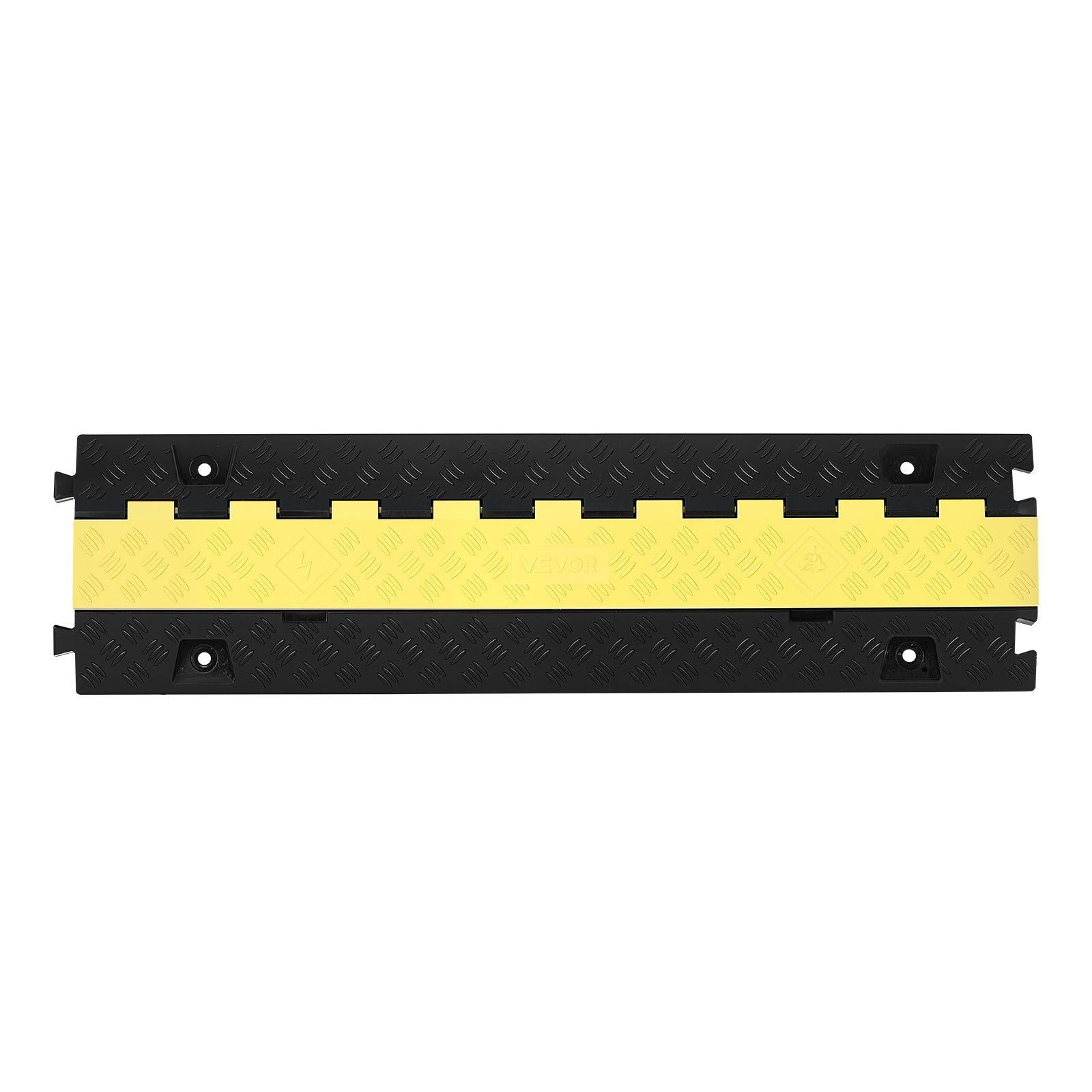 Cable Protector Ramp, 9,979 kg/axle Capacity, 2 Channel Heavy Duty TPU Cord Hose Wire Cover, 31 x 28 mm V952-SKCDLBHPD2CTEZB4B001V0