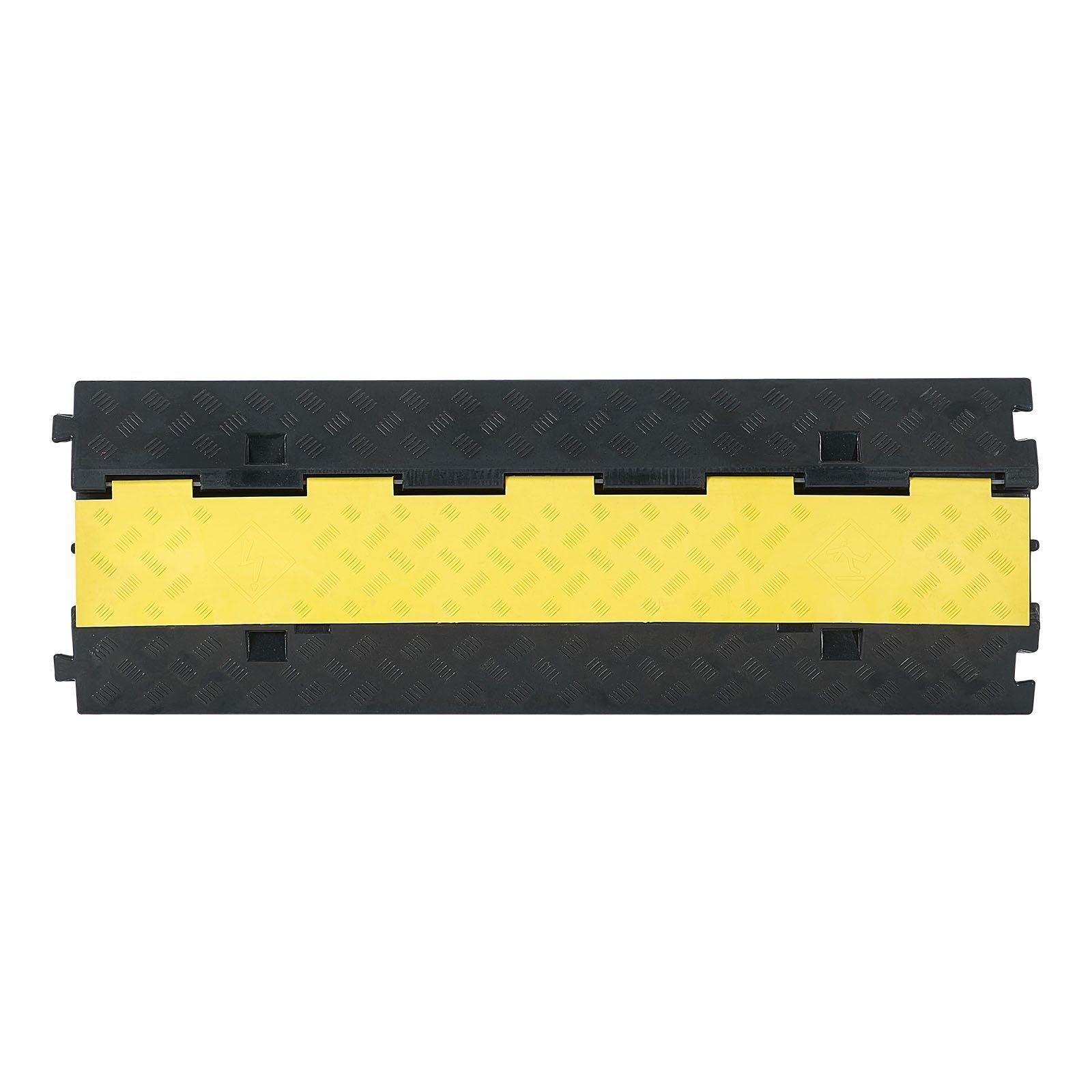 Cable Protector Ramp, 9,979 kg/axle Capacity, 2 Channel Heavy Duty Rubber Cord Hose Wire Cover, 55 x 50 mm V952-SKCDLBHPD2CXPE7OK001V0