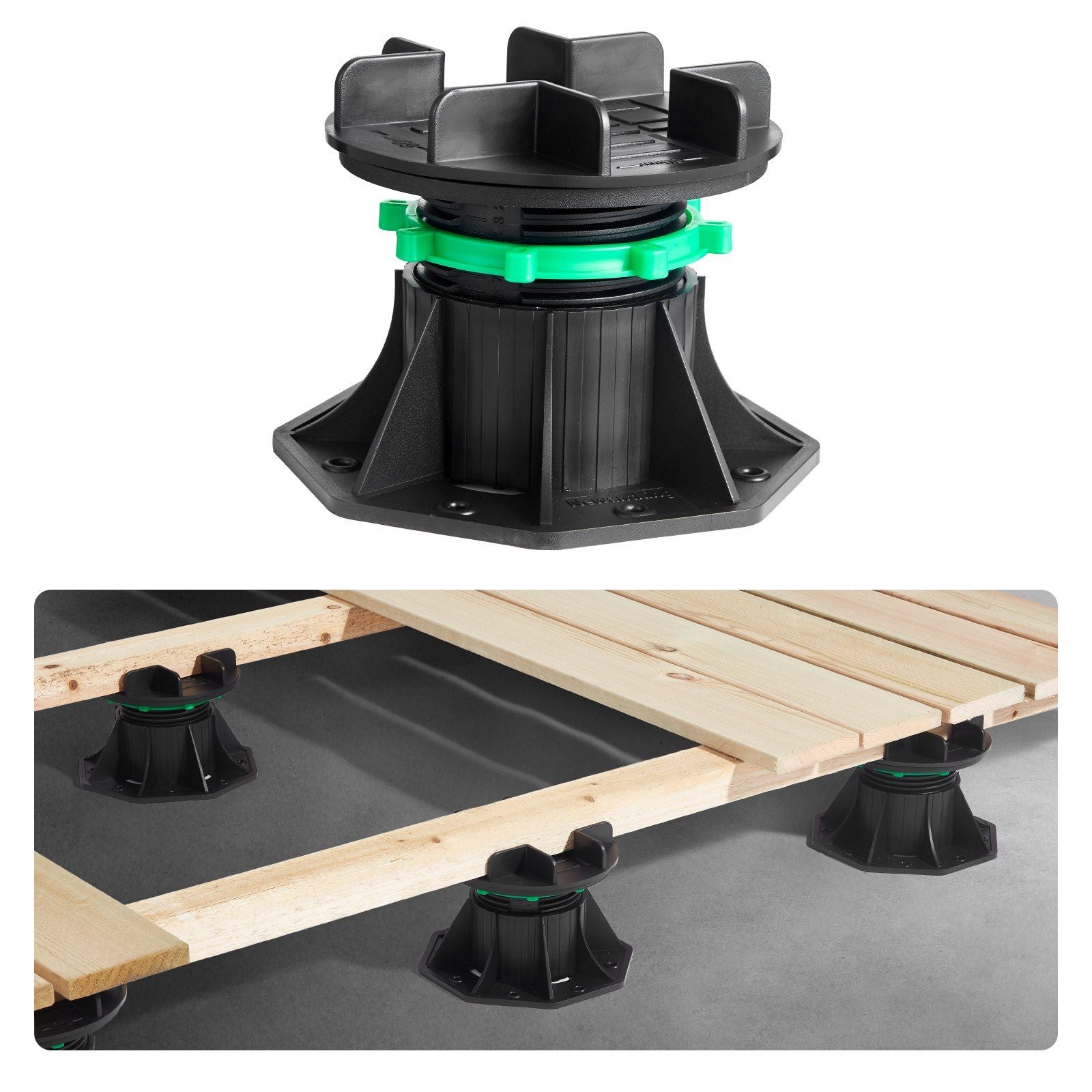 Deck Blocks 8 PCS, 2200 lbs / 997.90 kg Load Capacity Deck Support Plastic Pedestal Paver, Raising 3.54 - V952-SKCZCJZSKC606IPRZ001V0