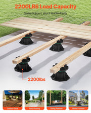 Deck Blocks 8 PCS, 2200 lbs / 997.90 kg Load Capacity Deck Support Plastic Pedestal Paver, Raising 3.54 - V952-SKCZCJZSKC606IPRZ001V0