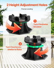 Deck Blocks 8 PCS, 2200 lbs / 997.90 kg Load Capacity Deck Support Plastic Pedestal Paver, Raising 3.54 - V952-SKCZCJZSKC606IPRZ001V0