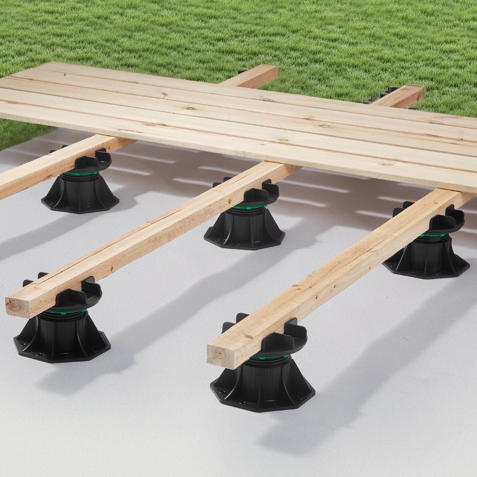 Deck Blocks 8 PCS, 2200 lbs / 997.90 kg Load Capacity Deck Support Plastic Pedestal Paver, Raising 3.54 - V952-SKCZCJZSKC606IPRZ001V0