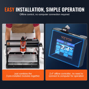 CNC Router Machine, 120W, 3 Axis GRBL Control Wood Engraving Carving Milling Machine Kit, 11.81 x 7.87 x 2.83 V952-SKDKJ3020CMURZ4TWV3