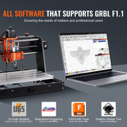 CNC Router Machine, 120W, 3 Axis GRBL Control Wood Engraving Carving Milling Machine Kit, 11.81 x 7.87 x 2.83 V952-SKDKJ3020CMURZ4TWV3